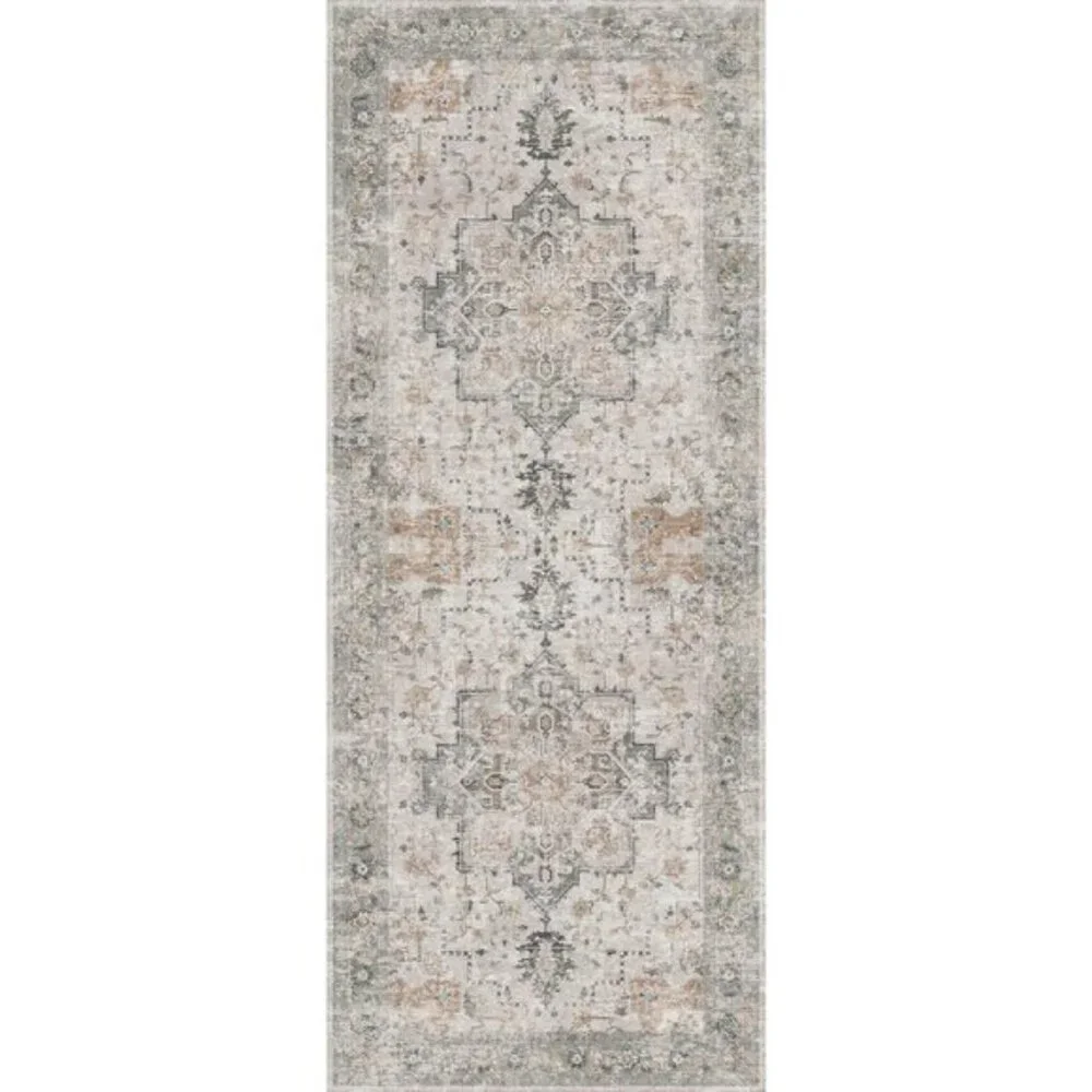 2x5 Runner Area Rug, Non Slip, Washable Vintage Rug for Home, Hallway & Entry